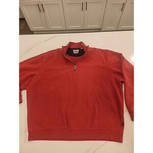 Callaway Jacket Men L  Red  1/4 Zip Brushed Fleece Golf Pullover